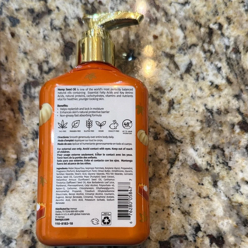 NWT Hempz Spiced Pumpkin Pie Body Moisturizer